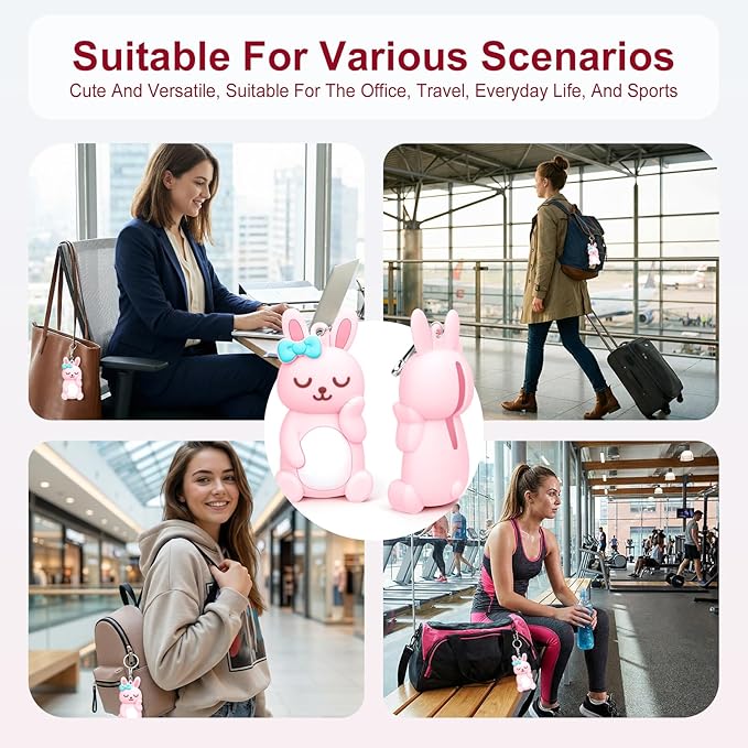 BrainKer Chapstick Holder Key Chain Cute Cartoon Design Lip Balm Holder Keychain Storage Bag Silicone Lip Gloss Holder Case