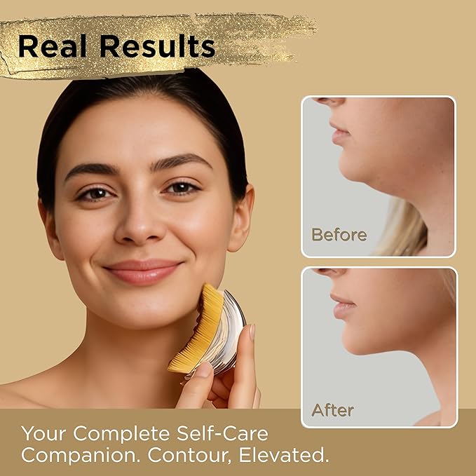 ICON Lymphatic Contour Brush for Face, Face Sculpting Tool for Lymphatic Drainage, Ultra Soft Bristles, Dry Brush, Helps Reduce Look of Puffiness (1 Pack)