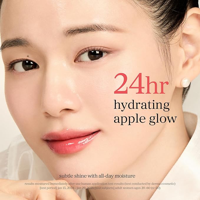 NOONI Korean Lip Oil - Appleberry | Long-Lasting, Moisturizing, Plumping, Revitalizing for Dry Lips, Waterproof, No Peel Off, Hydrating Nourishing Crystal Clear Lip Stain, Stocking Stuffers 0.12 FL Oz
