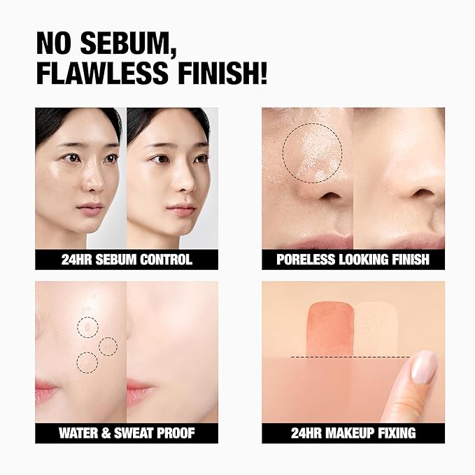 Translucent Set Finishing Powder - Sebum Control Face Loose Powder, Matte & Silky Finish, Lightweight, Long-lasting, Korean Makeup Setting Powder, 0.24 Oz. (05 Baby pink, 0.24 Oz.)
