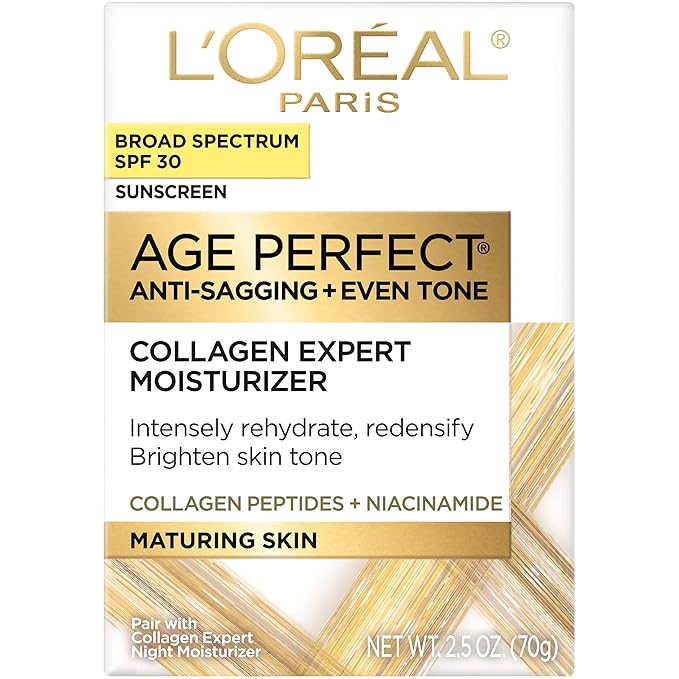 L'Oreal Paris Age Perfect Collagen Expert Anti-Aging Day Moisturizer 2.5 oz,(Pack of 2)