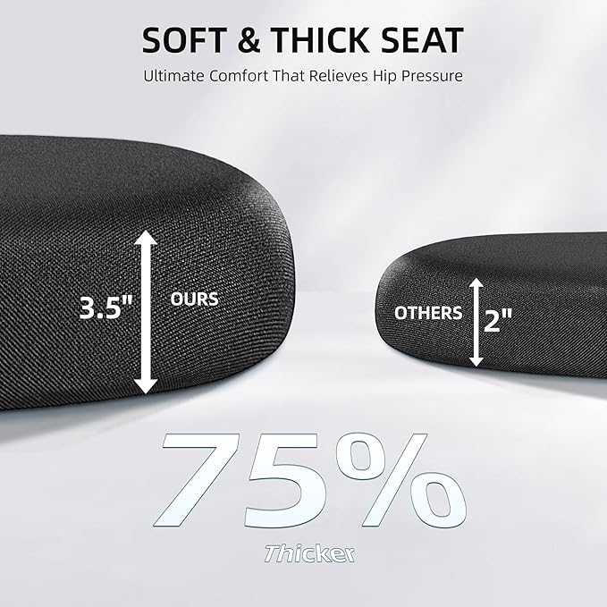 FelixKing Office Chair, Desk Chair with Adjustable Lumbar Support, Ergonomic Computer Chair with High Back and Armrest, Adjustable Height Gaming Chair Home Office Swivel Chair(Black)