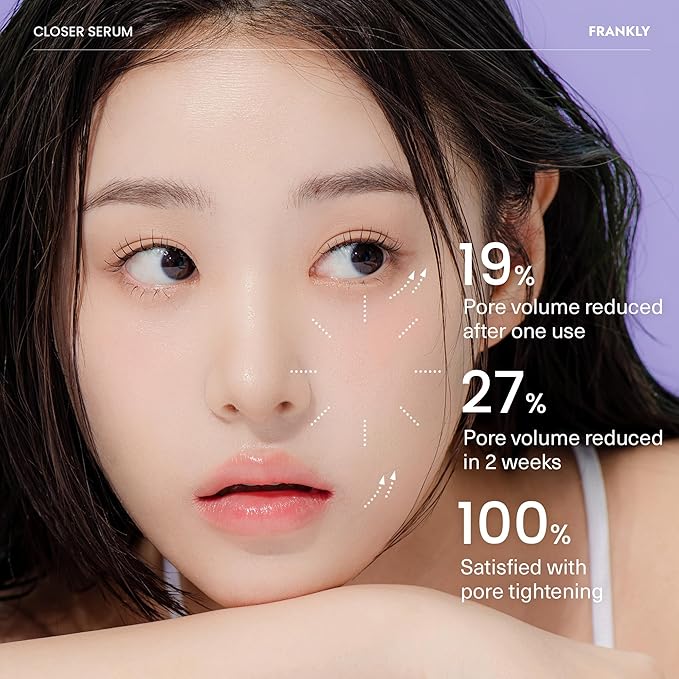 FRANKLY Pore Perfecting Set – Closer Serum, Toner Pads & Cleansing Oil | Deep Cleansing, Hydration & Pore Refining | Vegan Korean Skin Care | Skincare Gifts for Women