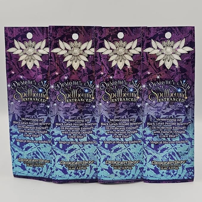 Designer Skin Spellbound Entranced Tanning Lotion Sample Packets 4 count