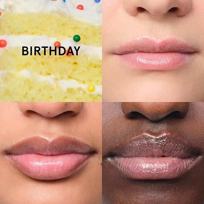 Glossier Balm Dotcom Hydrating Lip Balm - Universal Salve, Up to 12Hr Moisture - Lanolin, Beeswax & Castor Oil for Dry Lips, Cuticles & Skin - Birthday, Clear Soft Shimmer, 15ml