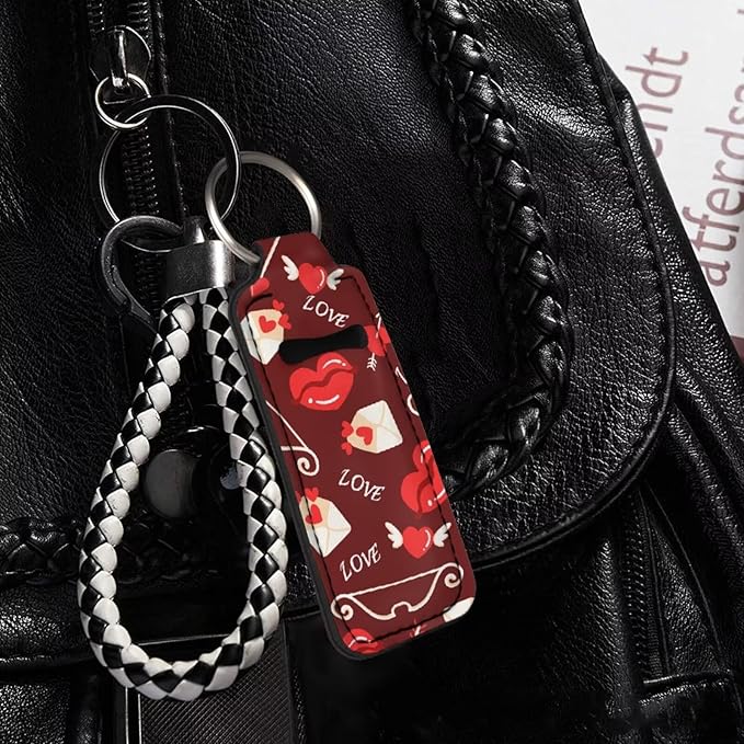 Pensura Chapstick Holder Keychain Fashion 5 Pcs Car Keychain Holder Portable Chapstick Holder Keep from Scratched and Dust