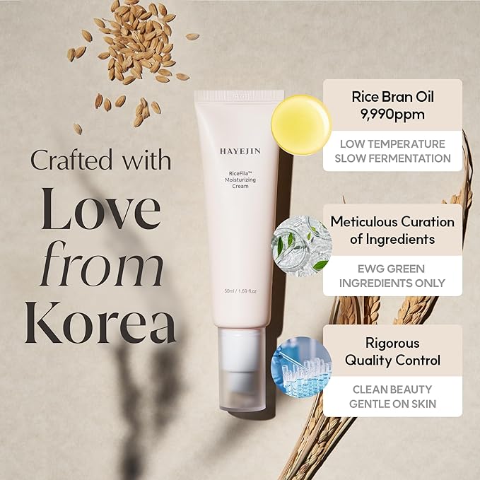 HAYEJIN RiceFila™ Oil Toner for face (5.07 fl oz) + Moisturizing Cream (1.69 fl oz) - RiceFila Radiance Duo – Face Toner & Moisturizer Bundle