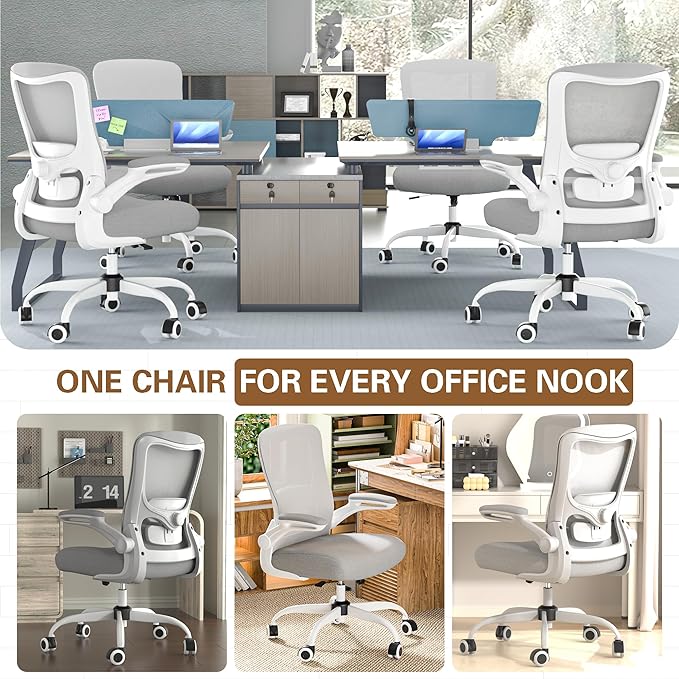 Ergonomic Office Chair - High Back Desk Chair with Adjustable Lumbar Support, Breathable Mesh Back, 330LBS Capacity, Easy Assembly, for Home Office Executive Computer Task