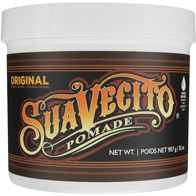 Suavecito Original Hold Pomade 32 oz, 1 Pack - Medium Hold Hair Pomade For Men - Medium Shine Water Based Wax Like Flake Free Hair Gel - Easy To Wash Out - All Day Hold For All Hairstyles