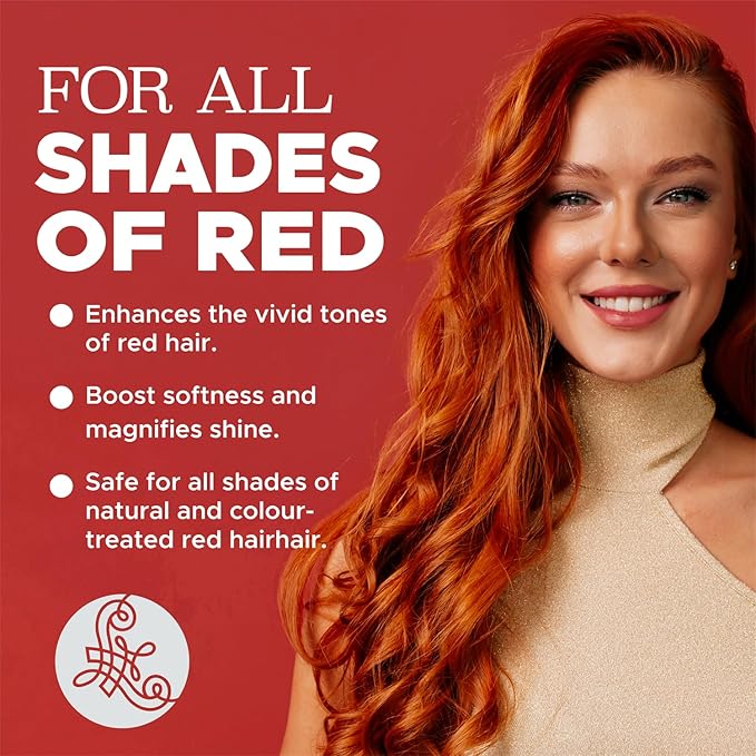 Luseta Color Brightening Red Shampoo for Red Hair, Enhancing Red Hair Shampoo for Color Treated, Color Depositing Shampoo for Copper Hair, Sulfate, Paraben & cruelty free 16.9oz