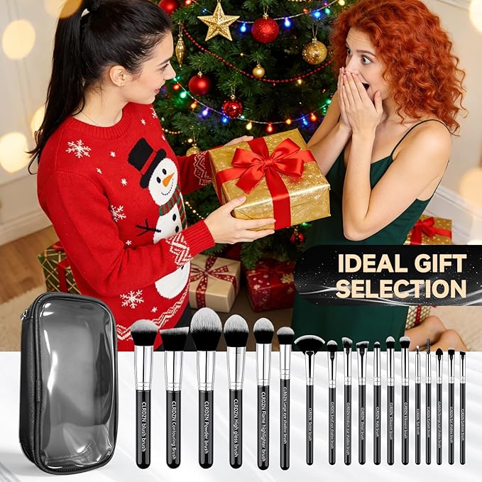 Makeup Brush Set, 19Pcs Multi-functional Makeup Brushes Set Professional with Case Facial Makeup Accessories, Foundation Makeup Brush Kit Eye Make up Brushes & Tools