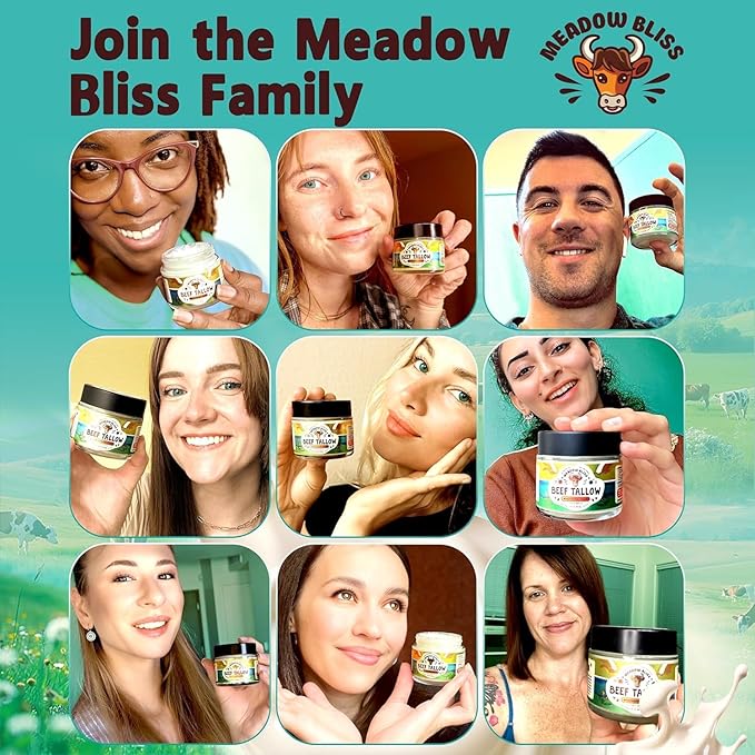Beef Tallow for Skin - Moisturizer Cream - 100% Grass Fed - Whipped Beef Tallow - Manuka Honey - Organic Jojoba Oil, Shea Butter - Supports Eczema, Rosacea - USA - Fragrence Free - 4 oz