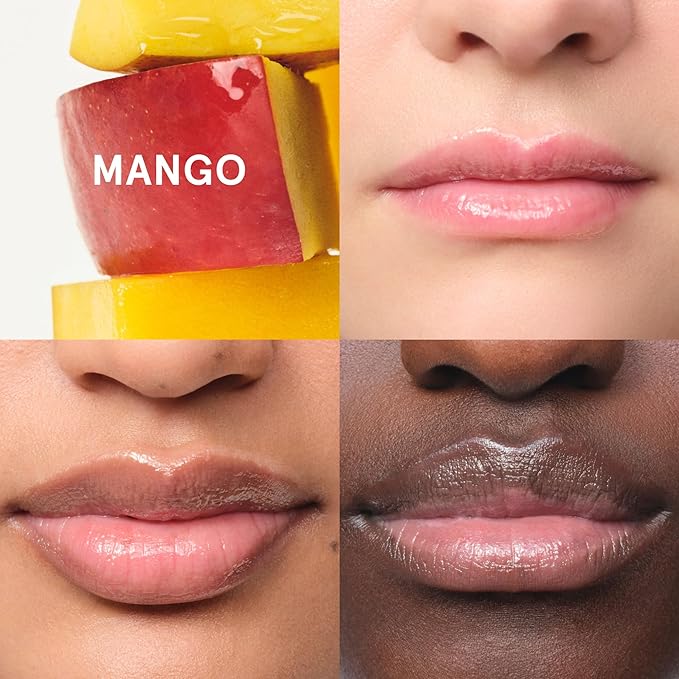 Glossier Balm Dotcom Hydrating Tinted Lip Balm - Universal Salve, Up to 12Hr Moisture for Dry Lips, Cuticles & Skin - Lanolin, Beeswax & Castor Oil - Mango, Tropical Peach Tint, 15ml