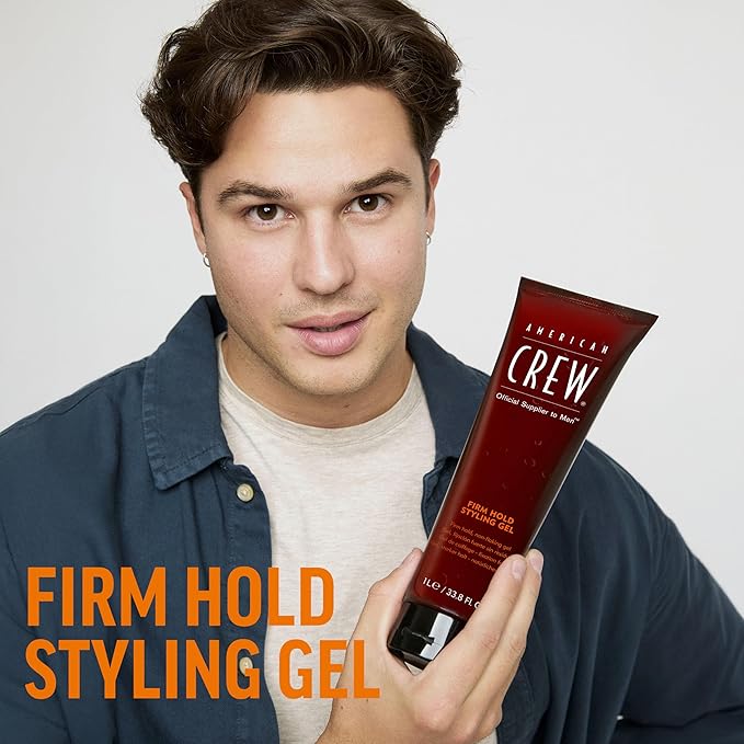 American Crew Men's Hair Styling Gel, Firm Hold, Non-Flaking, 3.3 fl oz