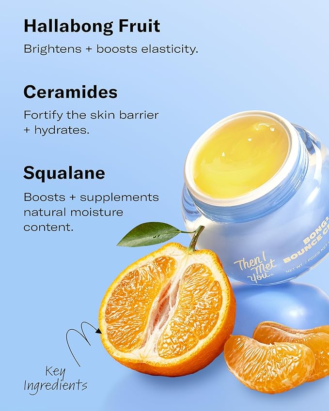 Then I Met You Bong² Bounce Cream, Allure Best of Beauty 2025, Lightweight Gel Cream Barrier Moisturizer with Omega-3 Fatty Acids, and Ceramides, Cruelty-Free, Hydration for Oily Skin, 1.69 fl oz