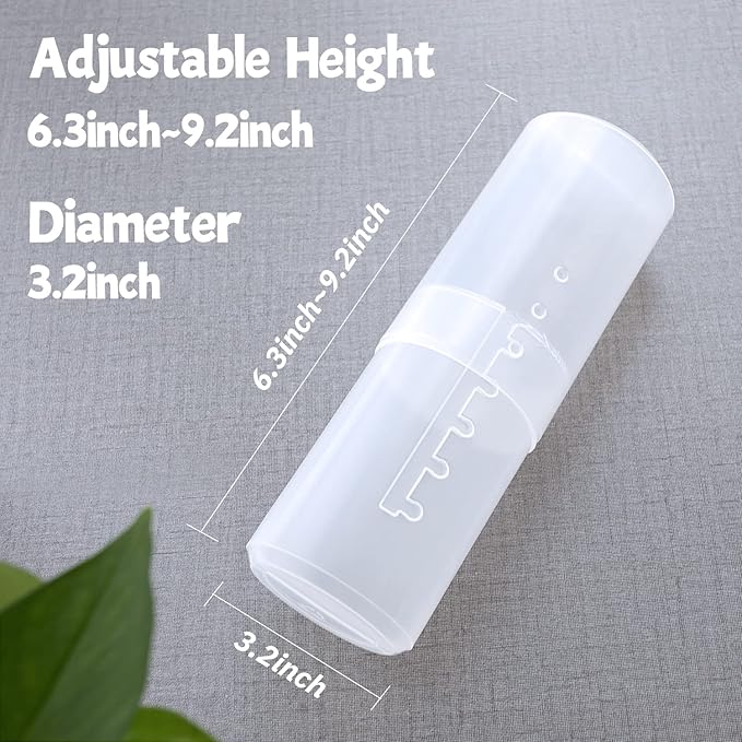 OCHEAL Retractable Makeup Brush Holders, Brushes Organizer Plastic Clear Travel Makeup Brush Case Brushes Container Cup Dustproof Storage for Women and Girls Makeup Artist