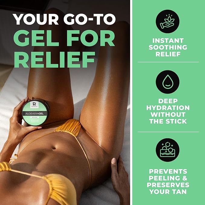 BYROKKO Aloe Vera Gel (215 ml), Fast-Absorbing After-Tanning Cooling Gel, Hydrating Aftersun Skincare