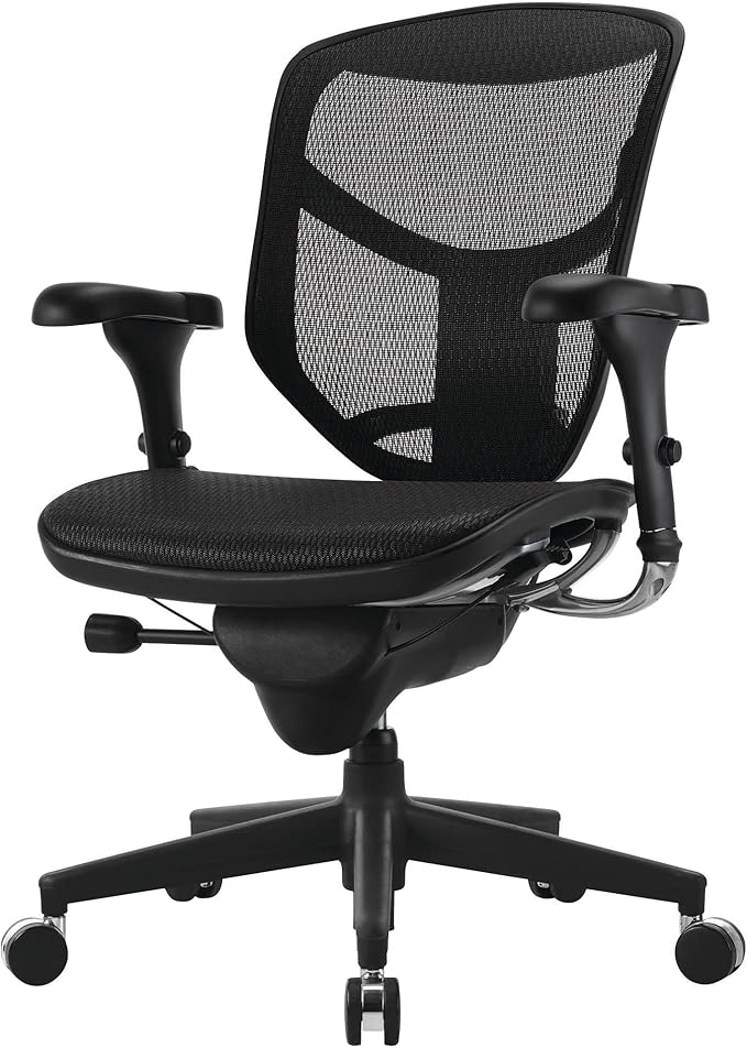 WorkPro® Quantum 9000 Series Ergonomic Mid-Back Mesh/Mesh Chair, Black