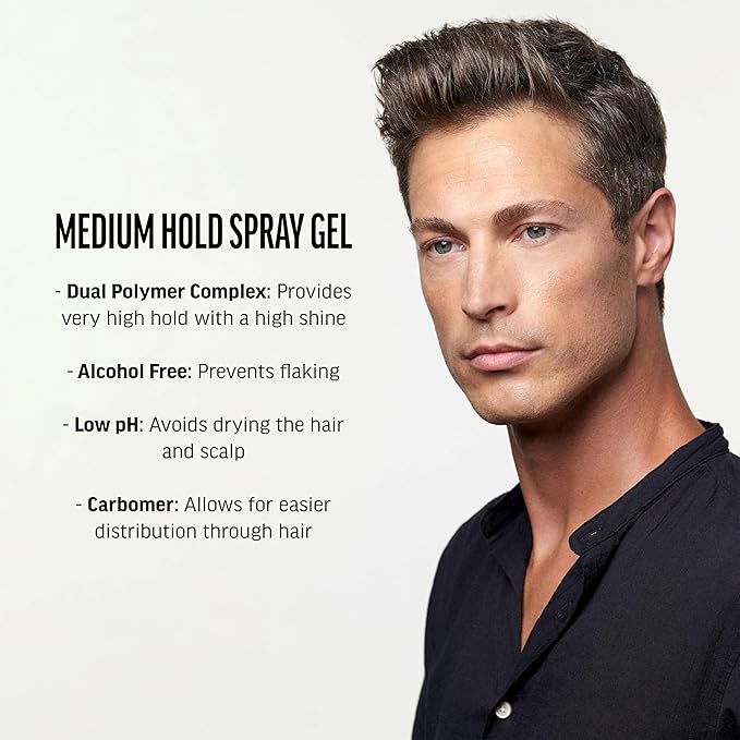 AMERICAN CREW Men's Hair Gel, Firm Hold, Non-Flaking Styling Gel, 3.3 Fl Oz (Pack of 2)