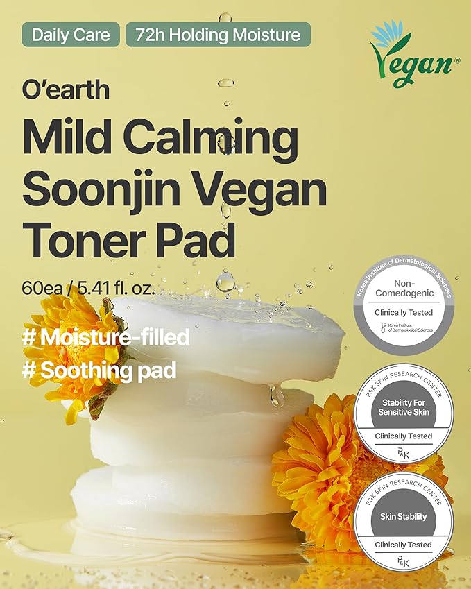 O’earth Cool Cica Tea Tree Modeling Mask + Mild Calming Vegan Toner Pad Bundle