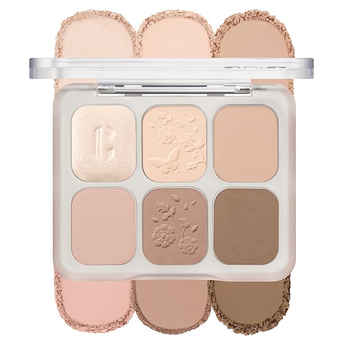 CLIO Muse Master Eyeshadow Palette, Korean Royal Heritage Edition, Soft Coral 6-Color Eyeshadow Palette with Matte Satin Shimmer, Blendable Baked Cream Powder Formula (02 FLOWER SEDAN CORAL)