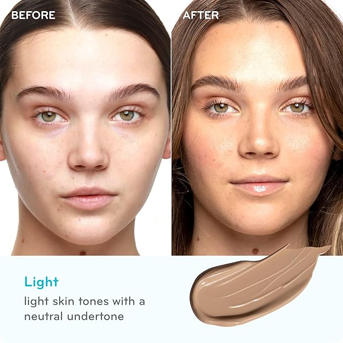 pūrlisse Youth Glow Vitamin C CC Cream with SPF 50 - Color Corrector Enriched with Sea Buckthorn, Vitamin C & Hyaluronic Acid - Boosts Radiance & Youthfulness - Paraben-Free - Light (1.4 oz)