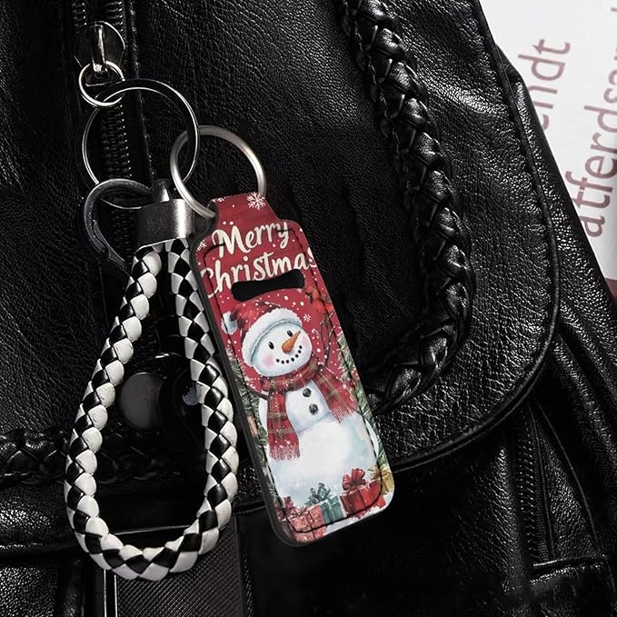 Lipstick Holder Keychain, Cute Keychains for Lip Balm Holder, Neoprene Lipstick Sleeve Pouch for Women Men Teens