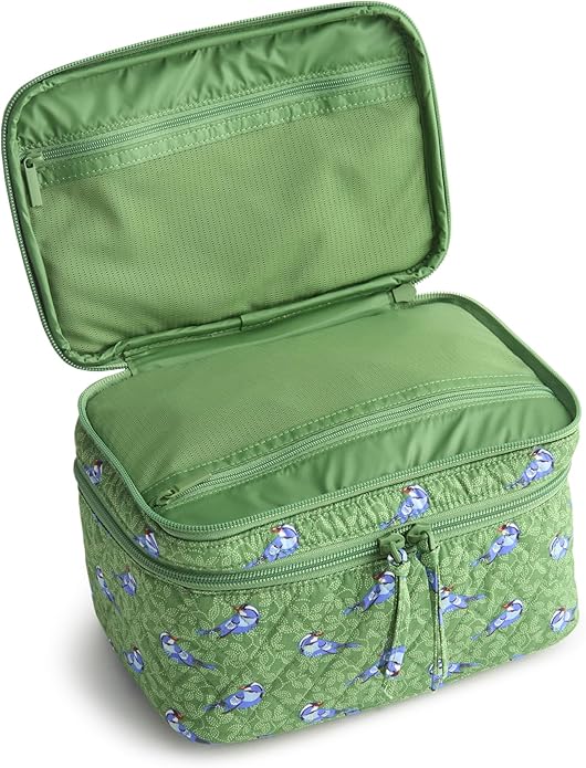 Vera Bradley Women's Premium Cotton Brush Up Cosmetic Case