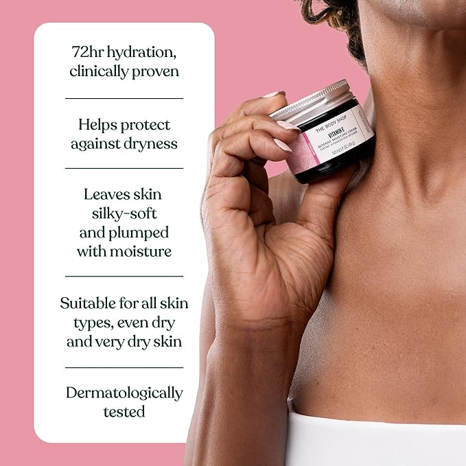 The Body Shop Vitamin E Intense Moisturizer, For Dry Skin, with Hyaluronic Acid, 72Hr Hydration, Vegan, 1.7 Oz