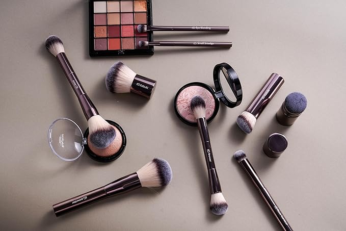 BS-MALL Makeup Brushes Kit – Professional Makeup Tools with Travel Case, Includes Foundation, Powder, Concealer, Lip & Eyeshadow Brushes for Daily Use & Versatile Occasions (Metallic Brown)