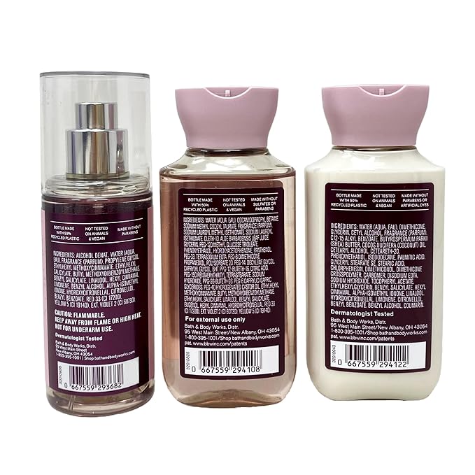 Bath & Body Works A Thousand Wishes Mini Gift Box Trio - Fragrance Mist - Body Lotion and Body Wash - with a Himalayan Salts Springs Sample Soap - Travel Size