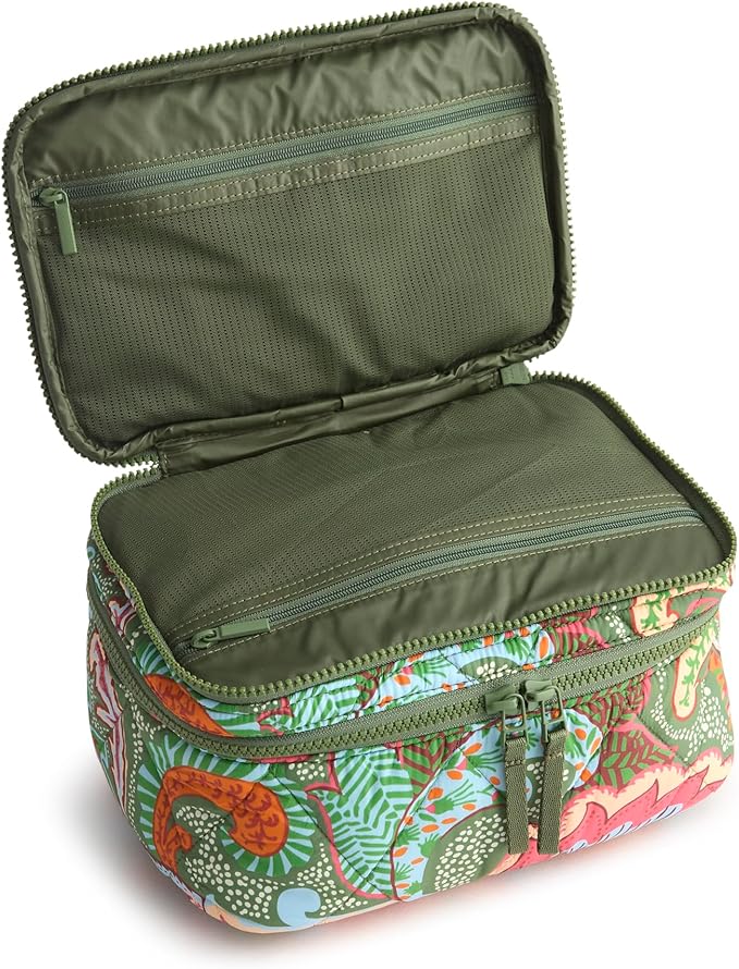 Vera Bradley Women's Featherweight Brush Up Cosmetic Case, Moonless Night, One Size