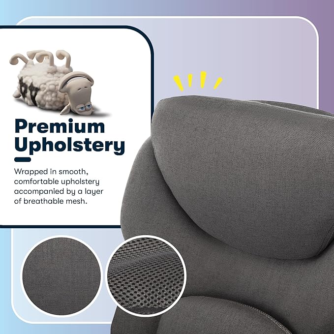 Serta Claremont Ergonomic Executive Office Chair with Back in Motion Technology, Adjustable Mid Back Desk Chair with Lumbar Support, Fabric, Dark Gray