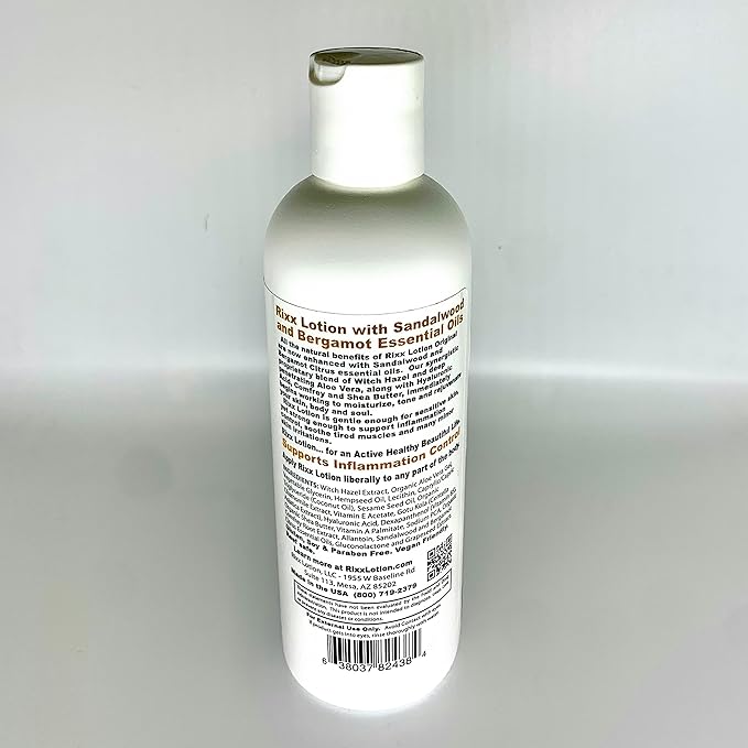 Sandalwood Bergamot Natural Herbal Blend (Sport Cap) New Improved Scent! Witch Hazel, Aloe Vera, Shea Butter, Hyaluronic Acid & Essential Oils. Moisturizer and Skin Toner for Face and Body