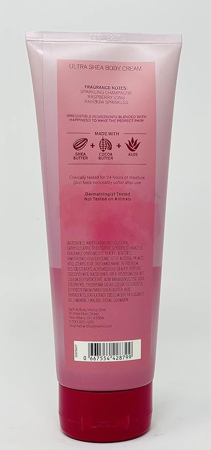 Bath & Body Works Champagne Sprinkles Signature Collection Ultra Shea Body Cream 8 Ounce (Champagne Sprinkles)