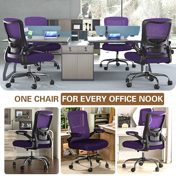 Ergonomic Office Chair - High Back Desk Chair with Adjustable Lumbar Support, Breathable Mesh Back, 330LBS Capacity, Easy Assembly, for Home Office Executive Computer Task