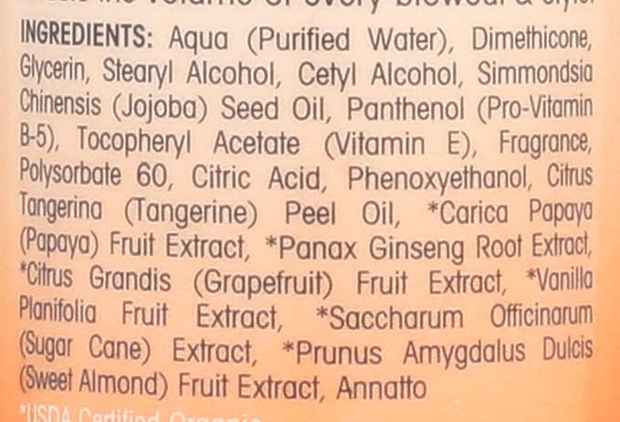 GIOVANNI 2chic Ultra-Volume Leave-In Conditioning & Styling Elixir - Builds Volume, Promotes Weightless Control for Fine/Thin Hair, Volumizing Formula with Papaya & Tangerine Butter, Color Safe - 4 oz