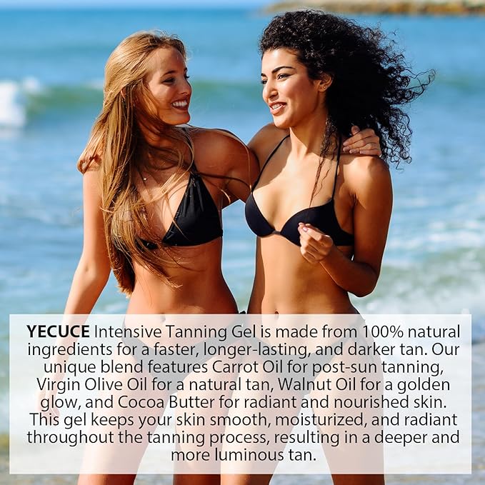 Brown Tanning Cream 5.25 Fl Oz,Lntensive Tanning Gel,Lnstant Tan Enhancer With Added Shimmer - Tan Accelerator Cream, Soft Intensive Luxe for Sunbeds &Outdoor Sun