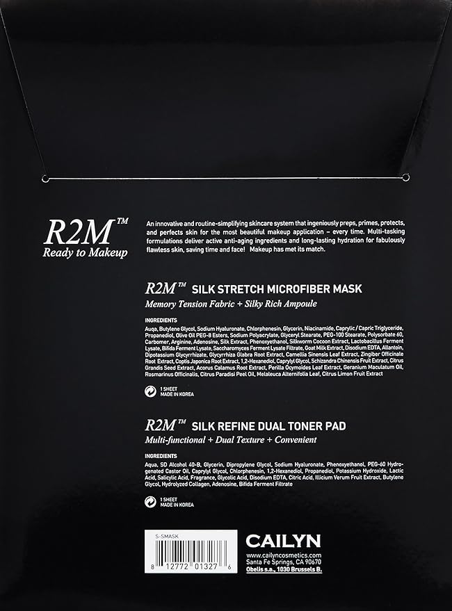 CAILYN R2M Silk Stretch Microfiber Mask Plus Silk Refine Dual Toner Pad