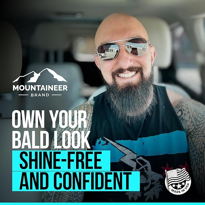 Mountaineer Brand Natural Anti Shine for Bald Head with Fresh & Natural Scent | Shine Reducer | PH Balancing Toner for Bald Head Oil Control | Made in West Virginia | Balance | 4oz