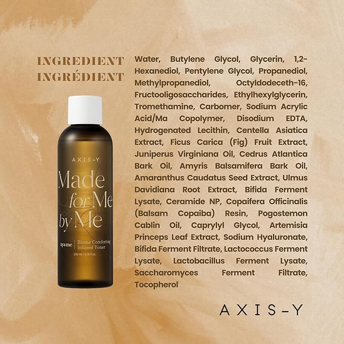 AXIS-Y Biome Comforting Infused Toner with 5 Probiotics Complex, Mugwort & Centella Asiatica - Soothing, Moisturizing, Hydrating for All Skin Types - Korean Skin Care - 200ml / 6.76 fl. oz.
