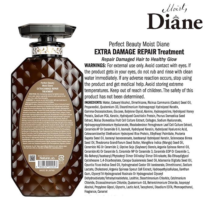 Moist Diane Natural Conditioner for Men, Moisturizing Conditioner for Women by Keratin, Collagen, Vitamin E & Mango Oil, Argan Oil CONDITIONER from Japan, Sulfate Free 15.2 Fl Oz EXTRA DAMAGE REPAIR