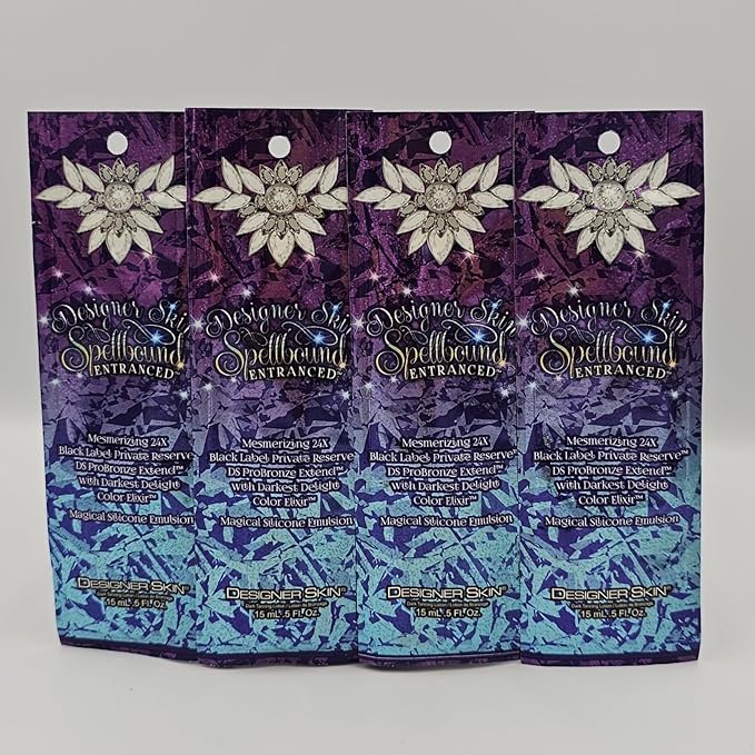 Designer Skin Spellbound Entranced Tanning Lotion Sample Packets 4 count