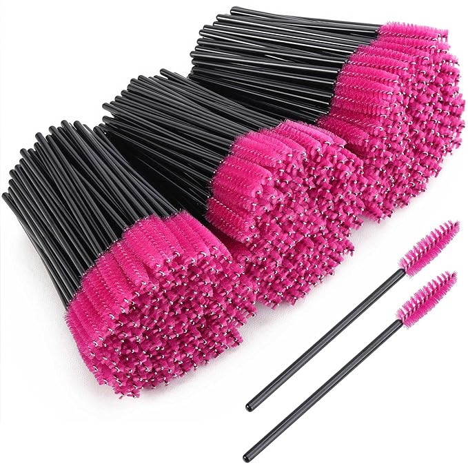1000 PCS Disposable Eyelash Mascara Brushes Wands Applicator Makeup Brush Tool Kits,Pink