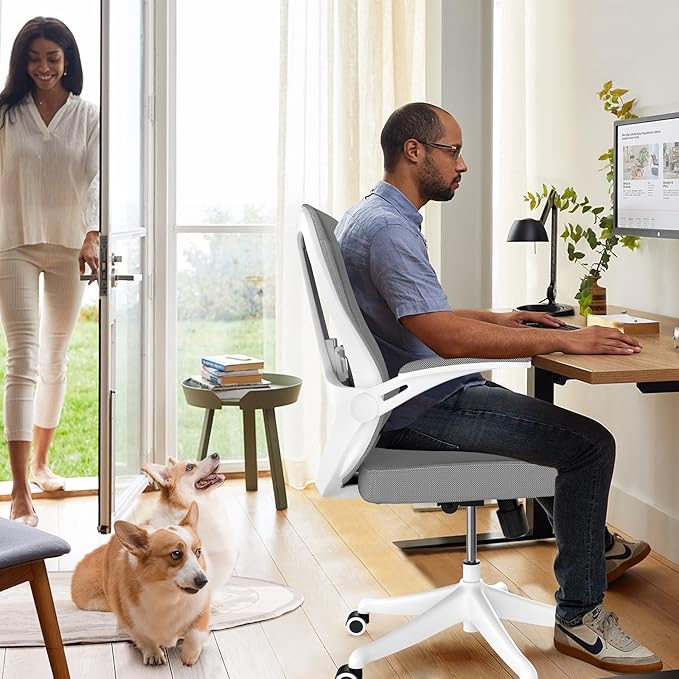 Ergonomic Office Chair Desk Chair - Mesh Computer Chair with 360° Swivel Wheels, Adjustable 90-130° Recline & Lumbar Support for Home Office, Supports up to 350lbs