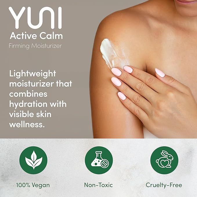 YUNI | Plant Based Vegan Moisturizer | Green Tea Extract | Plant Stem Cell Anti-aging | Hydrating Moisturizer | Collagen Boosting Cream | 2oz