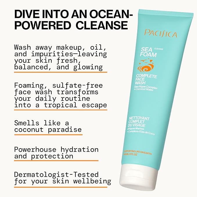 Pacifica, Face Wash Sea Foam Complete Mini, 1.4 Fl Oz