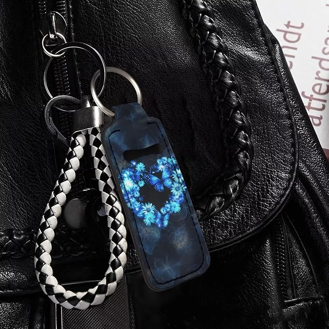 Pensura Chapstick Holder Keychain Fashion 5 Pcs Car Keychain Holder Portable Chapstick Holder Keep from Scratched and Dust