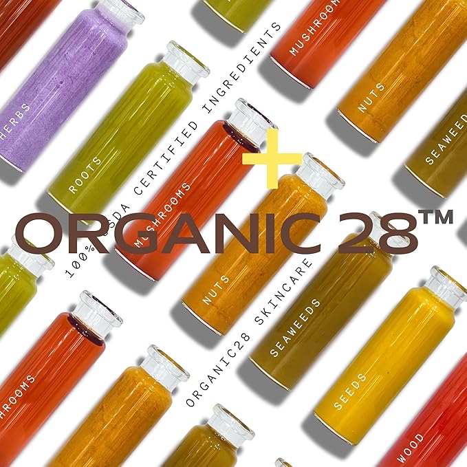 Organic28. 100% Organic Toner for Face, 24 Botanicals Formula. Helichrysum Face Mist. Natural Hydrating Toner. Vegan. Aloe Vera Face Spray. Aromatherapy. Hydrating Face Mist, 3.4 Fl. Oz.