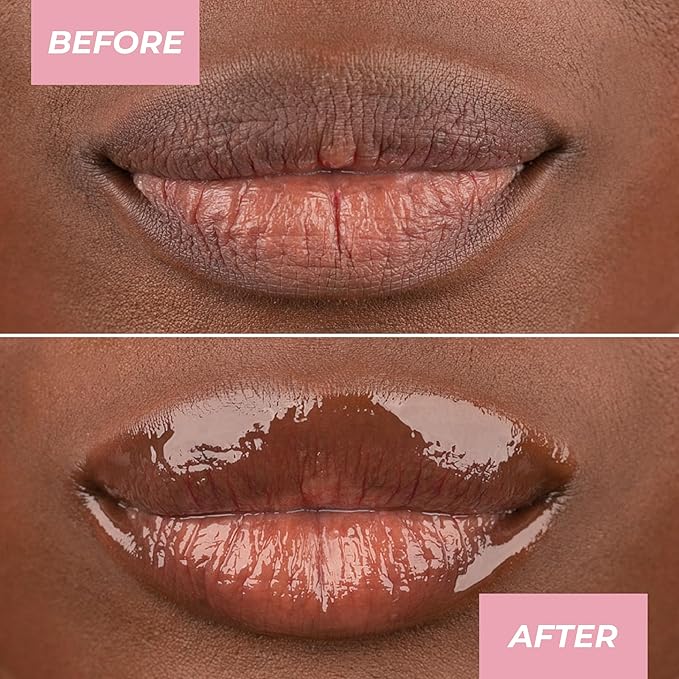 MCoBeauty Glow and Treat 2-in-1 Lip Treatment Berry - Tinted Lip Oil with Squalane Roller Ball Applicator - Glossy Moisturizing Lip Balm Gloss for Dry Lips - Vegan Cruelty Free Lip Care - 10ml